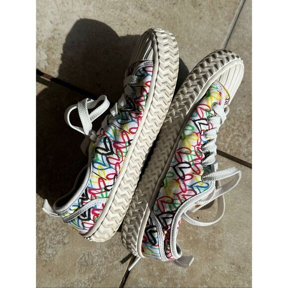 Sketchers STREET TRAX-UNITED HEARTRed, Yellow, Green Size 5.5 - Picture 4 of 11